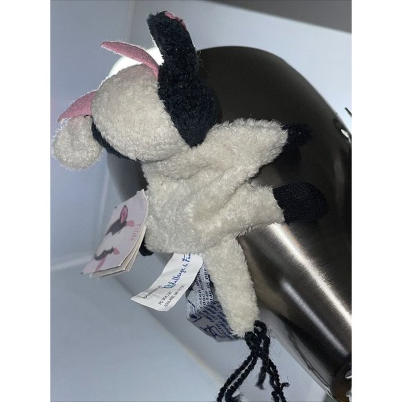 Small Black And White Furnis Tilde Cow Magnet Pink Ears Toy Plush #0779 - Picture 6 of 9